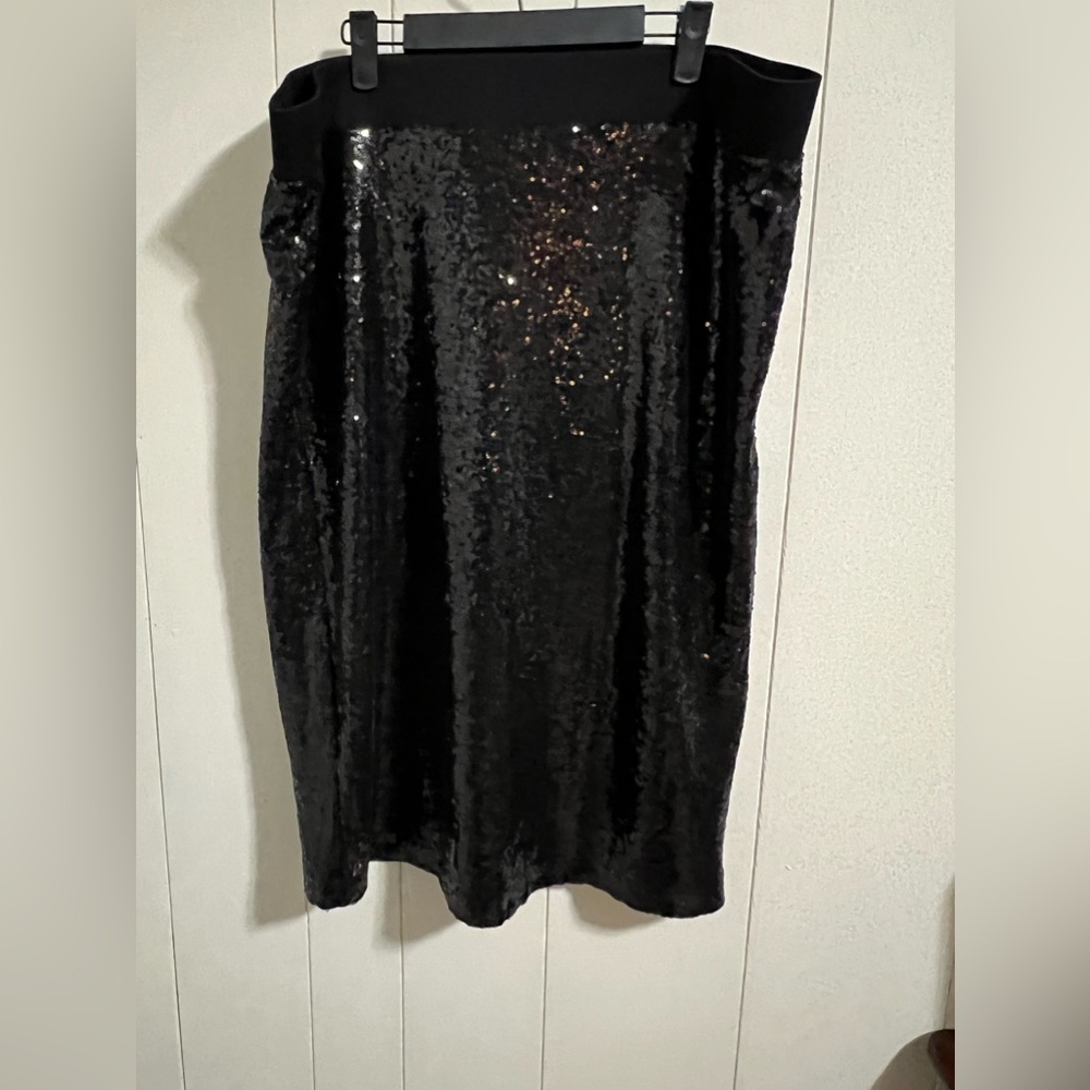 torrid Black Sequin Midi Skirt - Picture 7 of 10